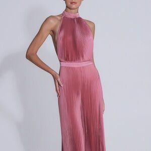 L'IDÉE NWT - LOW BACK CINEMA JUMPSUIT - DUSTY ROSE- SZ 12
